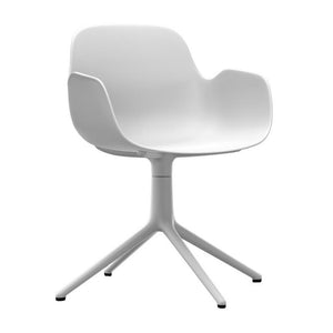 B-Ware Normann Copenhagen Form Drehsessel Drehstuhl Armlehnstuhl Büro Aluminium Weiß