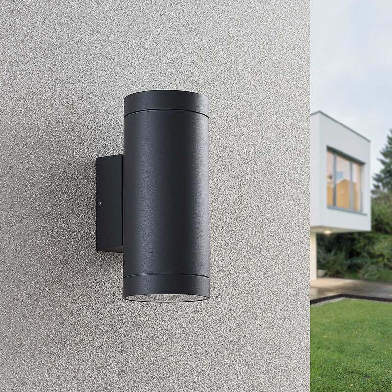 Lucande Außenwandleuchte Thomke 2-flammig LED Gartenlampe anthrazit IP65 25,2cm - 4251096569322
