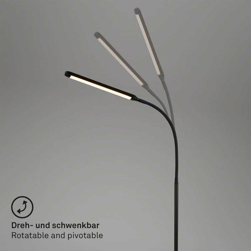 Briloner Stehleuchte Standleuchte LED Touchdim Pivaz schwarz Wohnzimmer Homeoffi - 4002707444688
