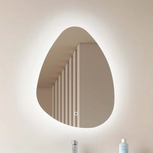 B-Ware Lucande LED Spiegel Celestiel tropfenförmig CCT 60cm chrom Badezimmerlampe 650lm