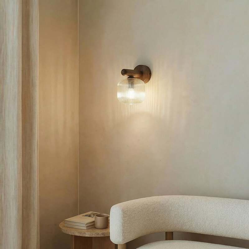 TK-Lighting Wandleuchte Salvia LED Wandlampe dimmbar braun cognac 20cm Höhe - 5906135110674
