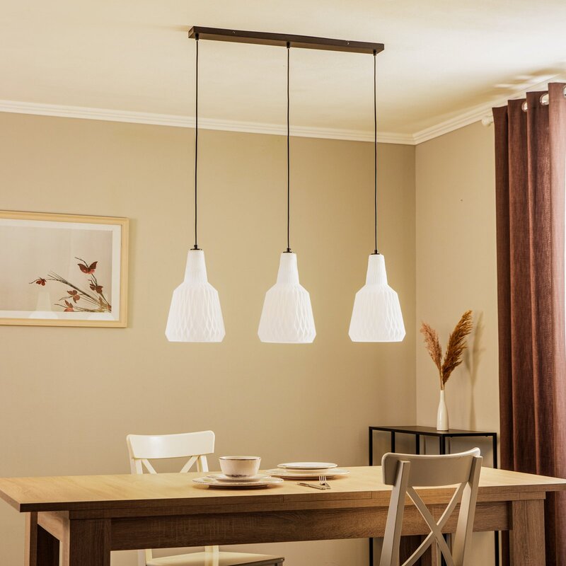 Lindby Belarion Hängeleuchte opal 3fl Glas Hängelampe Lampe Leuchte Deckenla166 - 4251911778458