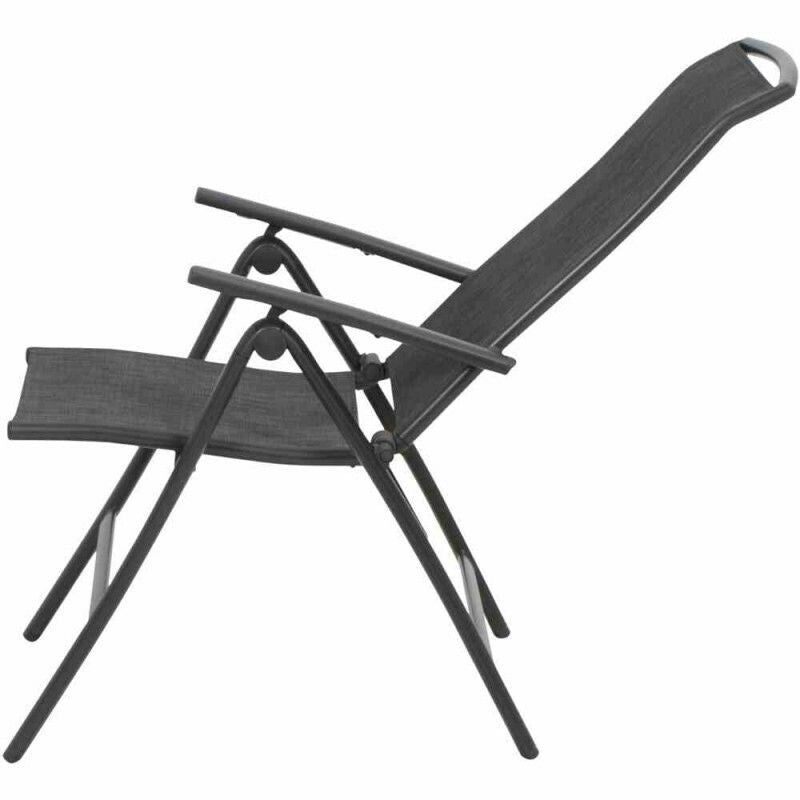 Siena Garden Klappsessel Livorno Gartenstuhl Relaxsessel grau klappbar 58x65cm - 4055938002448