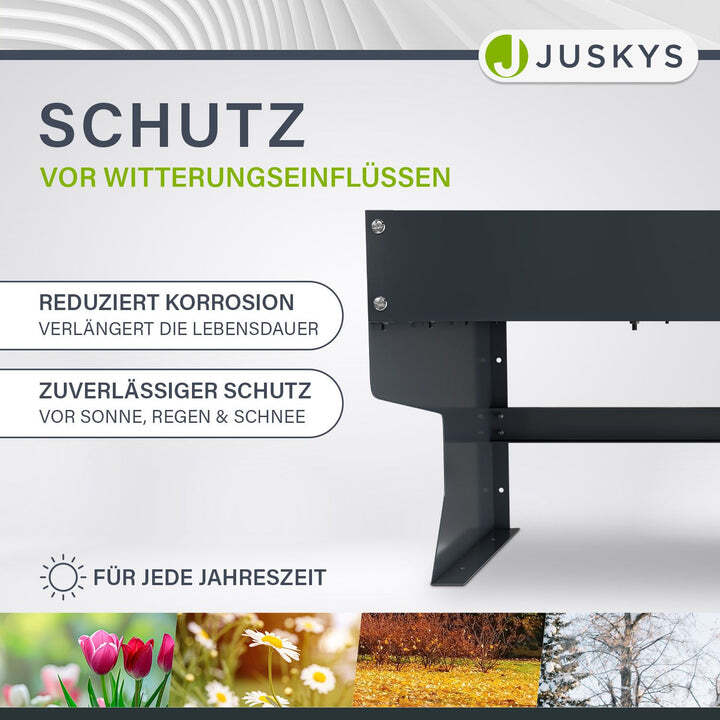 Mähroboter Garage Pflanzkasten aus verzinktem Stahl anthrazit 70x60x37cm Garten - 4262437183862