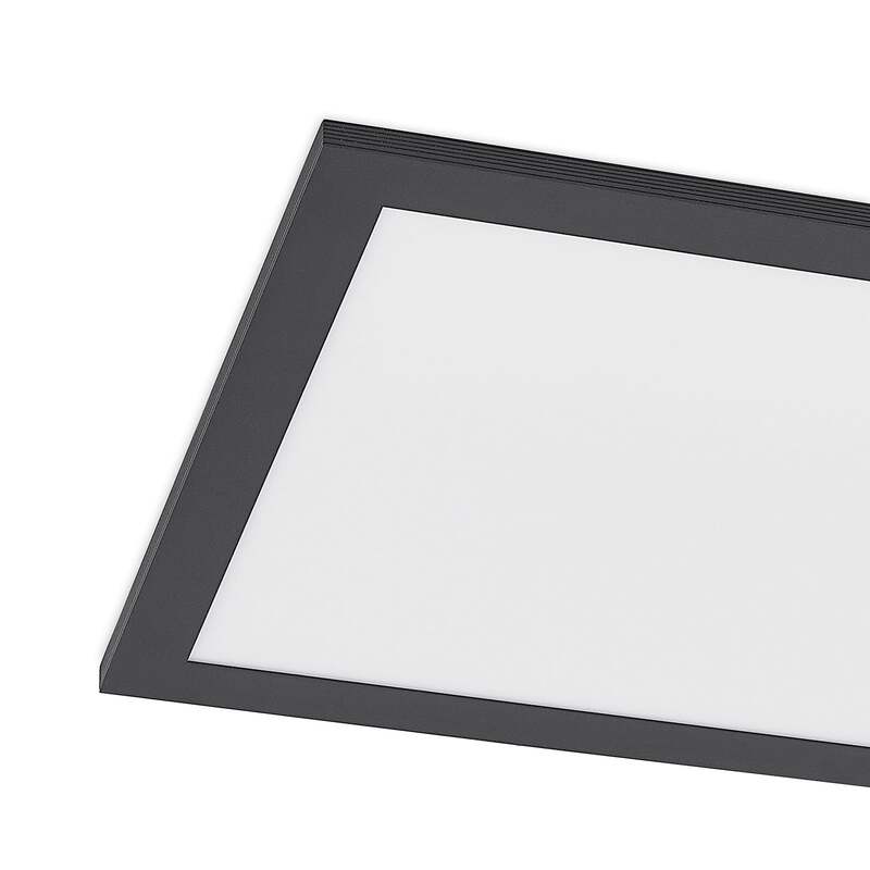 Lindby Panel Deckenleuchte LED Leuchte schwarz Aluminium Kunststoff Fernbedienun - 4251911739404
