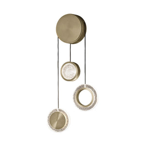 B-Ware Sil-Lux Wandleuchte Wandlampe LED Yo-Yo Gold Acryl Saccon 3000 K SIEHE TEXT/FOTO