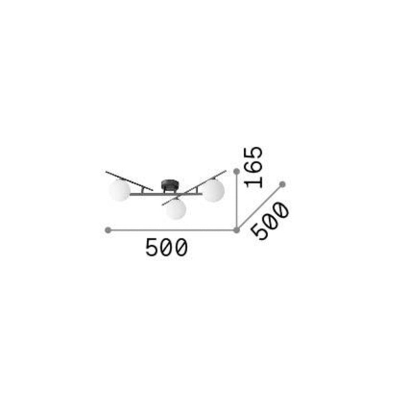 Ideal Lux Deckenlampe Atlas 3-flammig LED Lampe Leuchte goldfarben Ø50cm - 8021696311340