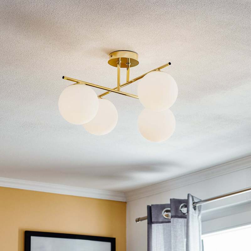 Deckenleuchte Aurora gold 4-flammig LED Lampe dimmbar Ø50cm für Wohnräume - 5905563001394