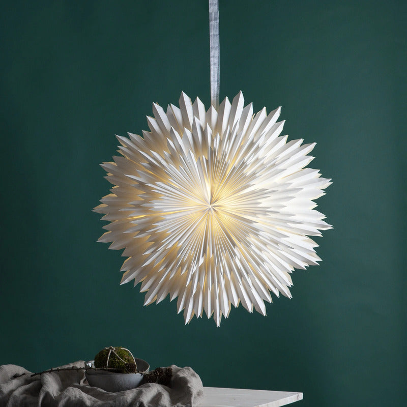 Startrading Papierstern Ø70cm weiß Hängelampe Dekoleuchte ohne Fassung 24cm tief - 7391482073723