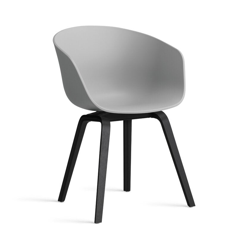 HAY About A Chair AAC 22 Schalenstuhl Eiche schwarz lackiert concrete grey 2.0 - 4251384258105