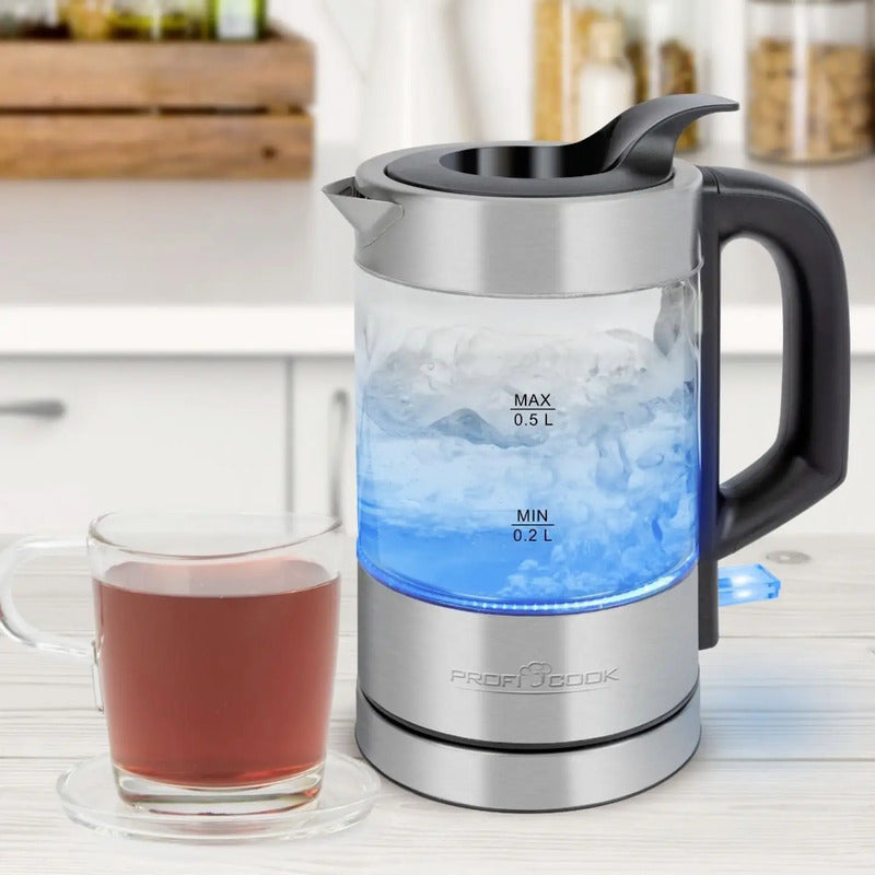 Profi Cook PC-WKS 1228 G Wasserkocher Teekocher Wasserkanne schnurlos Inox Küche - 4006160012286