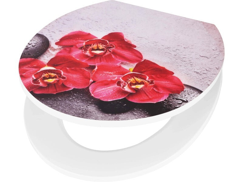 baliv WC-Sitz Dulce Duroplast Absenkautomatik Blumenmotiv Edelstahl 80x45cm - 4007873042454