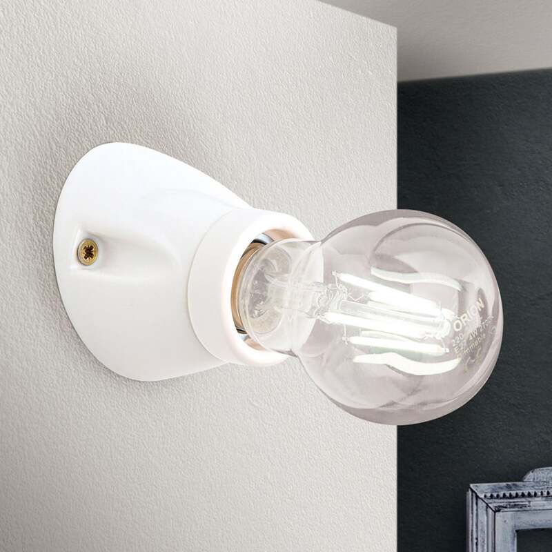 ORION Wandleuchte Frost Keramik E27 extern dimmbar 60W Retrolook weiß - 9003090270064