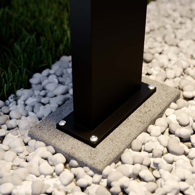 Lucande LED Pollerleuchte Wegeleuchte Silvan Gartenlampe anthrazit 65cm IP65 12W - 4251096556728