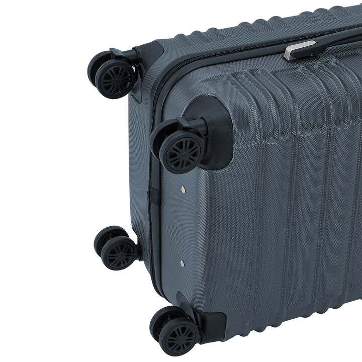 Hartschalen Kofferset Rom 3-teilig Set ABS-Kunststoff 360° Rollen anthrazit 40kg - 4262437184951