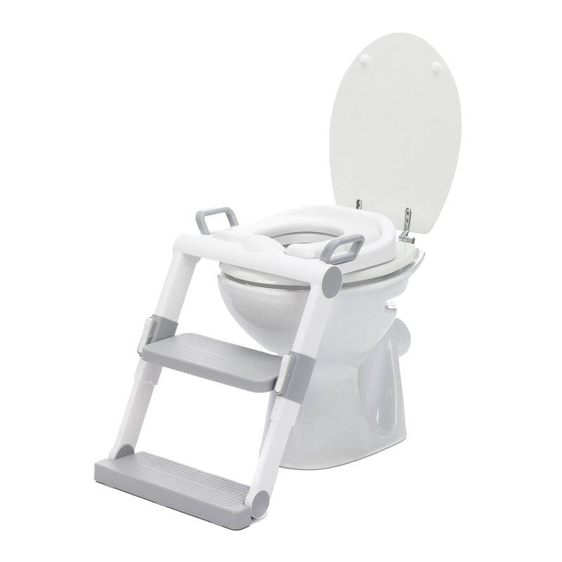 Fillikid Toilettentrainer Trainer Kinder höhenverstellbar rutschfeste Füße grau - 9120123449416