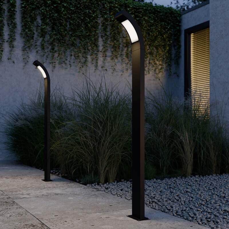 Lucande Wegeleuchte Juvia LED Gartenlampe Pollerleuchte anthrazit 100cm IP54 - 4251096538458