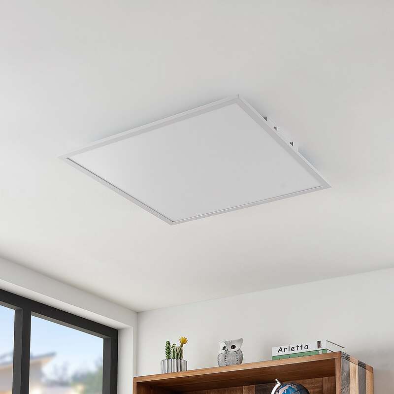 Lindby LED-Panel Quais 60x60cm Leuchte Aluminium weiß 4000K 32W IP20 flach - 4251096581584
