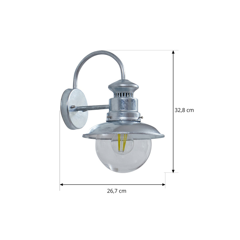 Lindby Außenwandleuchte Celinor LED Gartenlampe Wandleuchte dimmbar silber - 4251911786750