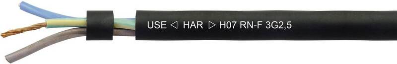 Helukabel 558445 Schlauchleitung H07RN-F 3 G 1.50 mm² Schwarz 20 METER - 2050001734877