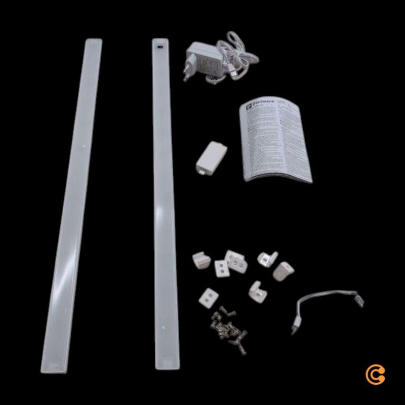 Paulmann Unterbaulampe Inline LED dimmbar 2er Set warmweiß 55cm Aluminium weiß - 4000870986189