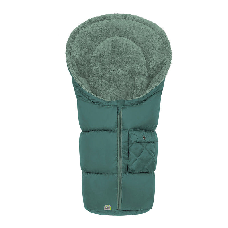Odenwälder Fußsäckchen Gino Winterfußsack Babyschale Grün ADA-Boden Microteddy - 4005226229477