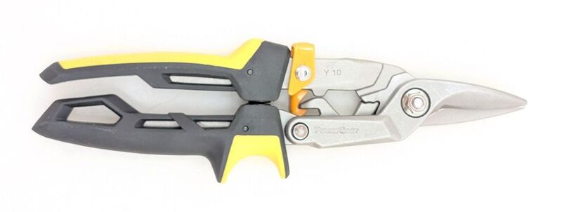 Fiskars Blechschere PowerGear Schere Schneidwerkzeug ergonomisch schwarz bis - 6411501701251
