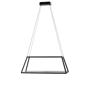 B-Ware Lucande Pendelleuchte Hängeleuchte LED Mensola Aluminium schwarz 75 cm