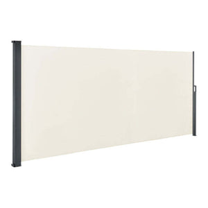 B-Ware Seitenmarkise Dubai Sichtschutz Garten Terrasse ausziehbar beige 500x180cm Stahl