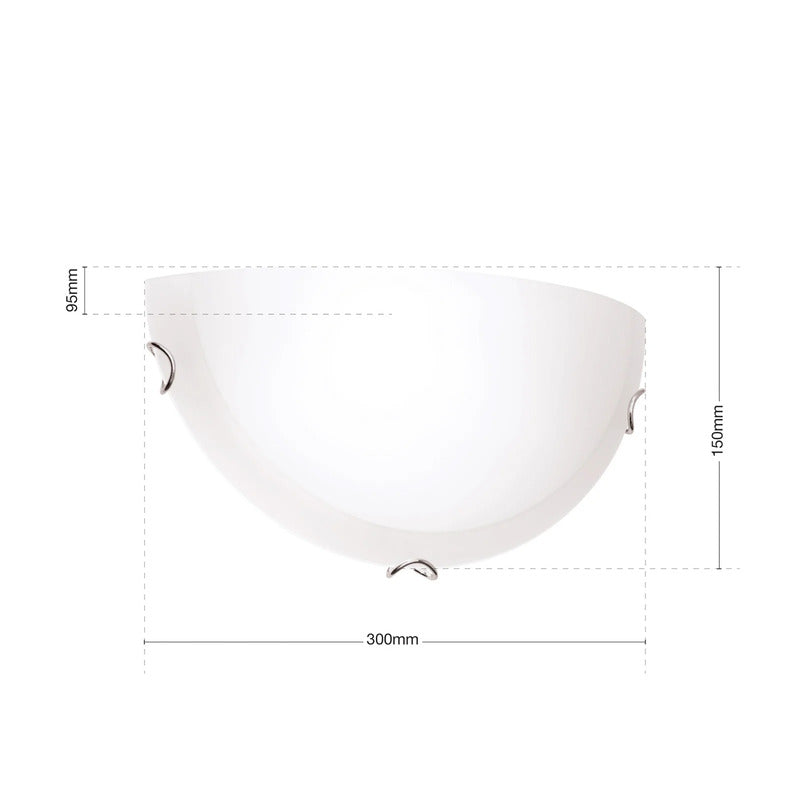 Orion Wandleuchte Agada LED Wandlampe dimmbar Opalglas chrom 30x15cm weiß - 9003090184996