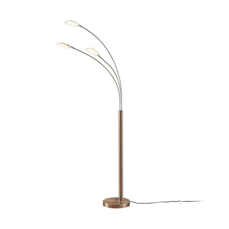 Lindby Stehlampe Anea LED Lampe Leuchte 3-flammig nickel matt 168 cm Höhe 3000 K - 4251096543186