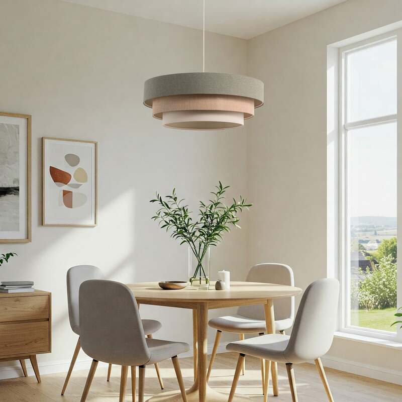 Maco Design Hängeleuchte Triniti LED Pendelleuchte dimmbar grün beige Ø60cm - 5906742030235