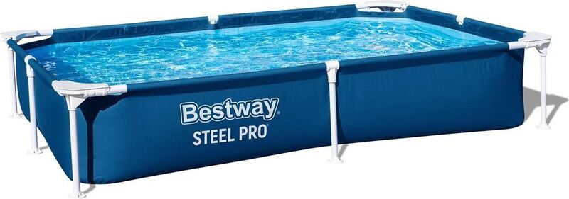 Bestway 7'3" X 59" X 17" Steel Pro Frame Pool, Grey - 6941607327951