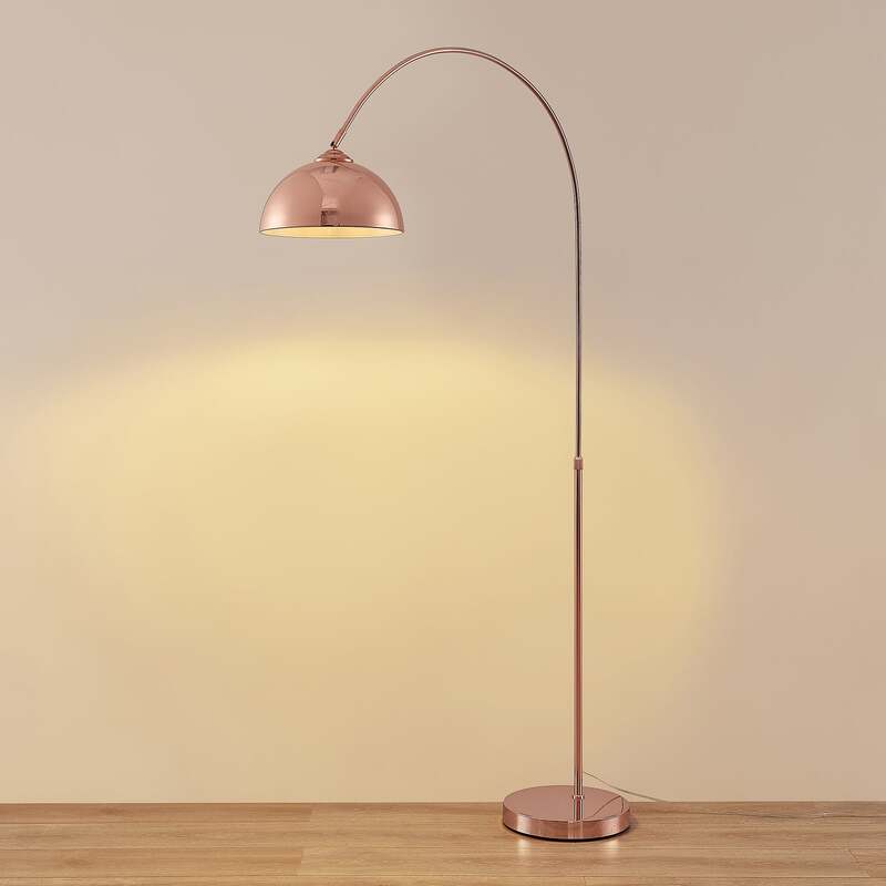 Lindby Stehleuchte Bogenlampe Lennart LED Lampe höhenverstellbar kupfer 183cm - 4251096594423