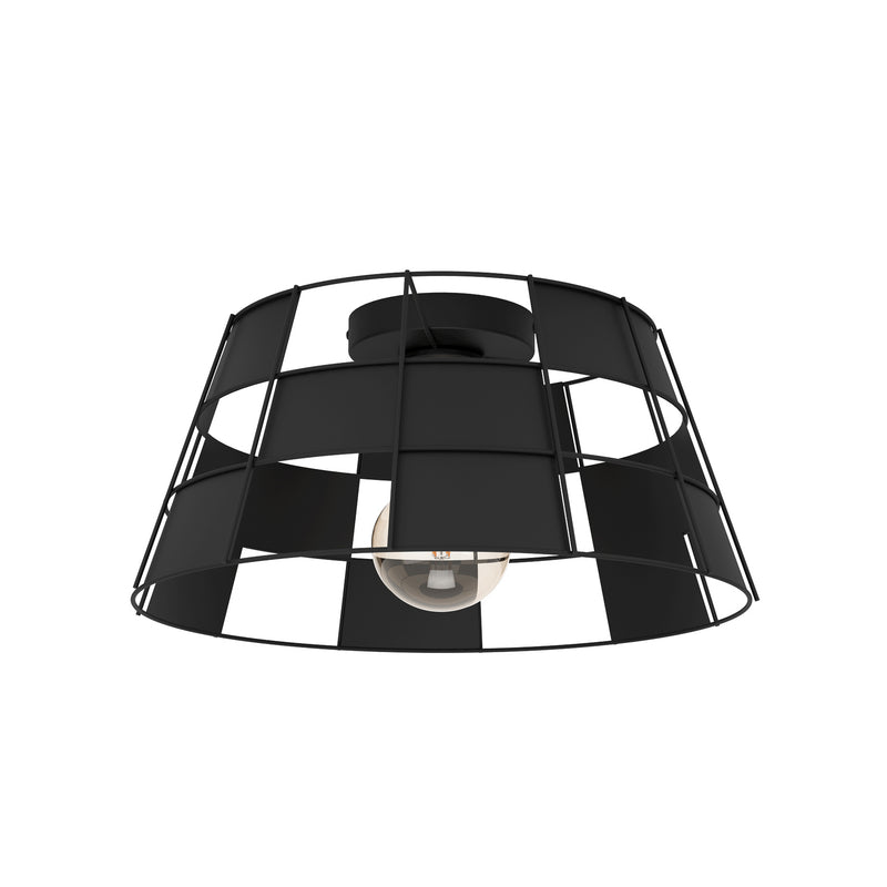 EGLO Deckenleuchte Designerleuchte Pontefract dimmbar schwarz Ø42cm Stahl - 9002759438913