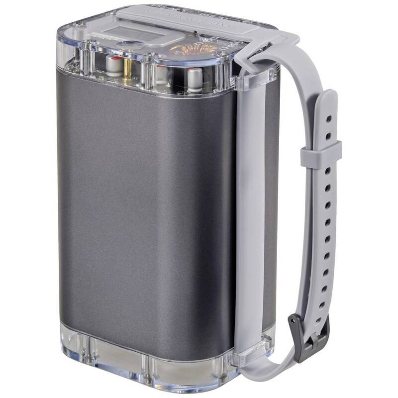VOLTCRAFT Powerbank Akku Ladegerät LED Taschenlampe Grau Outdoor 40000 mAh IP67 - 4064161313313