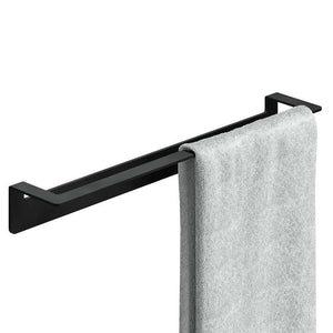 B-Ware Weissenstein Handtuchstange Halter WOMO Schwarz 45cm Edelstahl selbstklebend