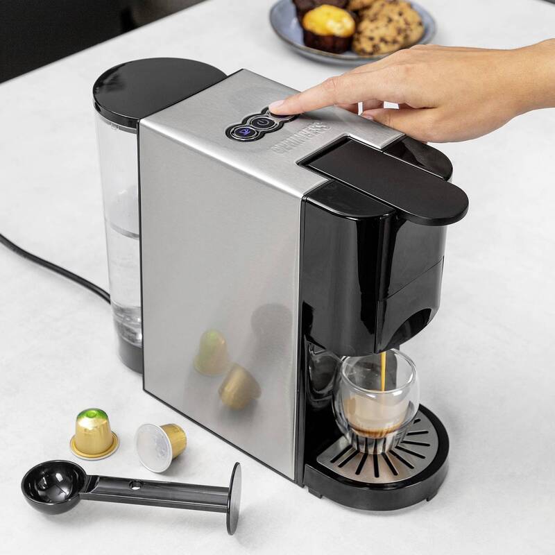 Princess Kapselmaschine Kaffeemaschine E.S.E. Pad kompatibel Schwarz Silber 0,8l - 8713016109262