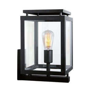 B-Ware K.S. Außenwandleuchte Gartenleuchte De Vecht LED Wandleuchte schwarz 37cm 1x60W
