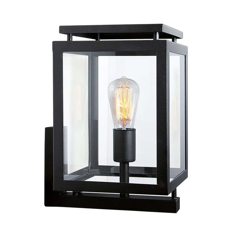 K.S. Außenwandleuchte Gartenleuchte De Vecht LED Wandleuchte schwarz 37cm 1x60W - 8714732729949
