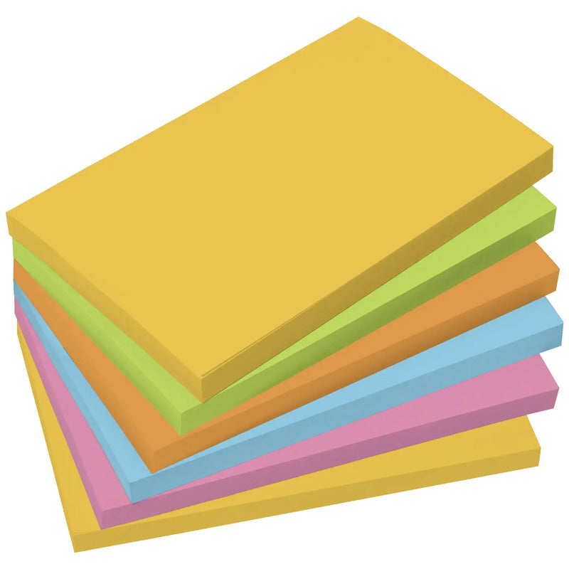 Sigel Haftnotiz Notizzettel 600 Blatt Blau Gelb Grün Orange Pink 125x75mm - 4004360794117