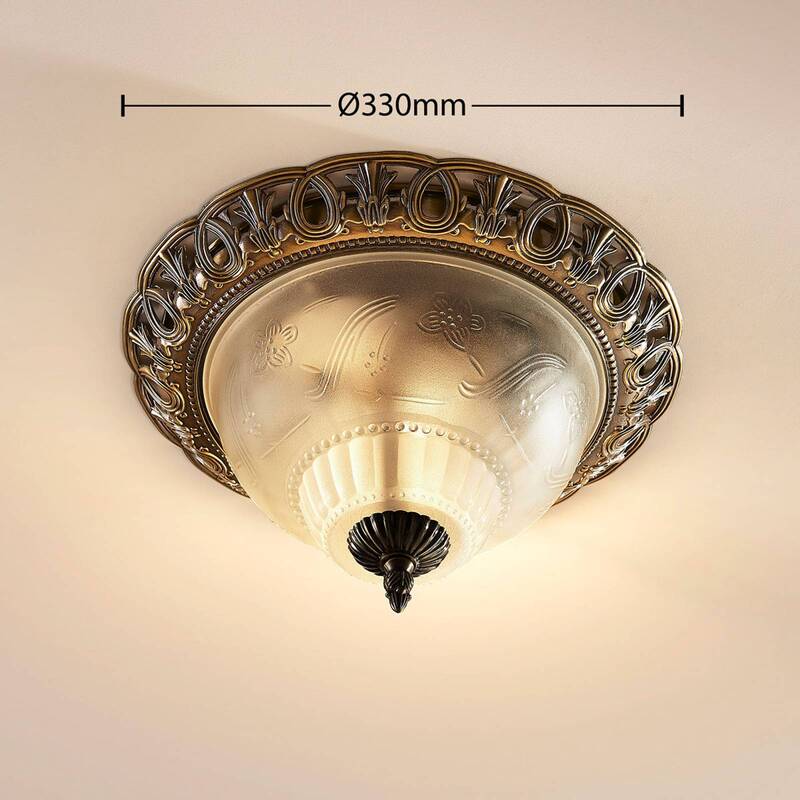 Lindby Klassische Deckenlampe Anni Deckenleuchte Lampe Leuchte E14 Glasschirm - 4251096543209