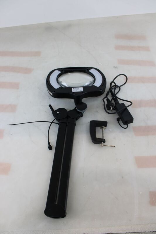 LED Lupenleuchte Lupe Leuchte 2.25x Kaltweiss dimmbar Tischklemme 1100lm ESDsich - 7640174710393