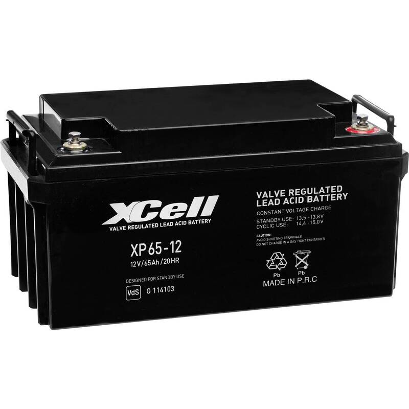 XCELL Bleiakku Batterie Stromspeicher VDS wartungsfrei wiederaufladbar 12V 65AH - 2050003638739