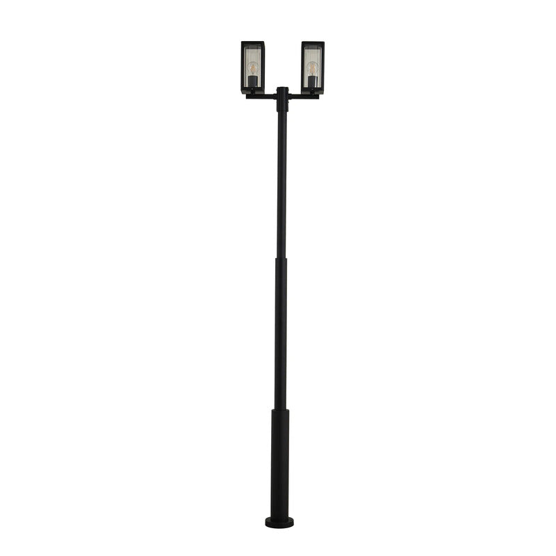 Lucande Außenlampe Standlampe Laterne Siveta, 240cm, 2-flg., schwarz, E27, I775 - 4251911777505