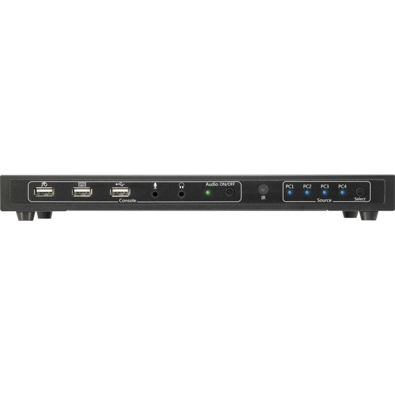 SpeaKa Professional 4 Port KVM Umschalter Verteiler Hub mit Switch HDMI USB TV - 4016138857641