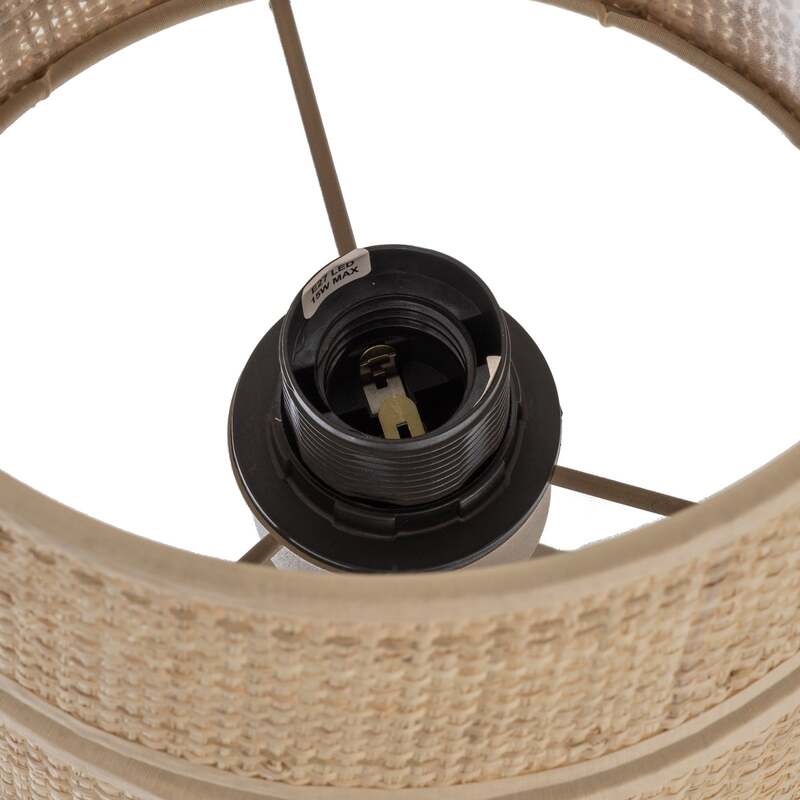 TK-Lighting Tischleuchte Lampe Calma LED Tischlampe beige 38cm E27 Leuchte - 5906135161782