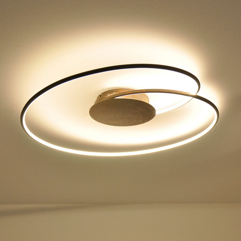 Lindby Deckenleuchte Deckenlampe LED Joline rostbraun Metall Chrom Lichtlampe - 4251096529036
