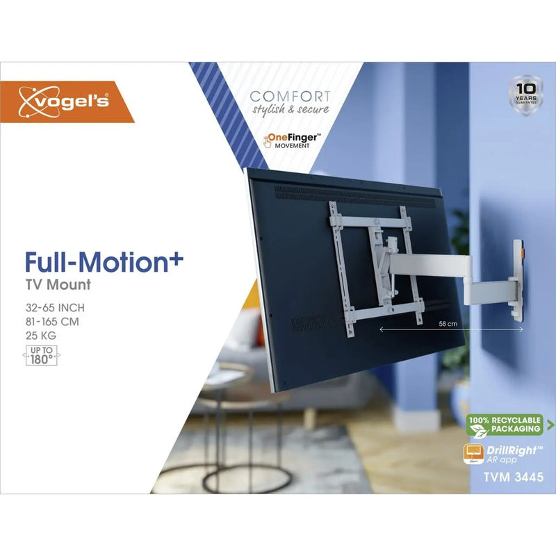 Vogel's TV-Wandhalterung Schwenkbar Neigbar für 32-65 Zoll Fernseher weiß 25kg - 8712285347801