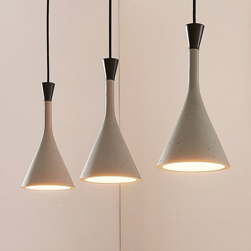 Lindby Hängeleuchte Hängelampe Lampe Leuchte Flynn fürs Esszimmer grau 3-flg. - 4251096546040